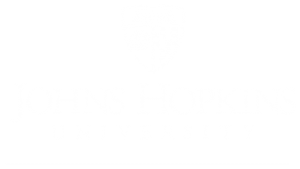 JHU white logo