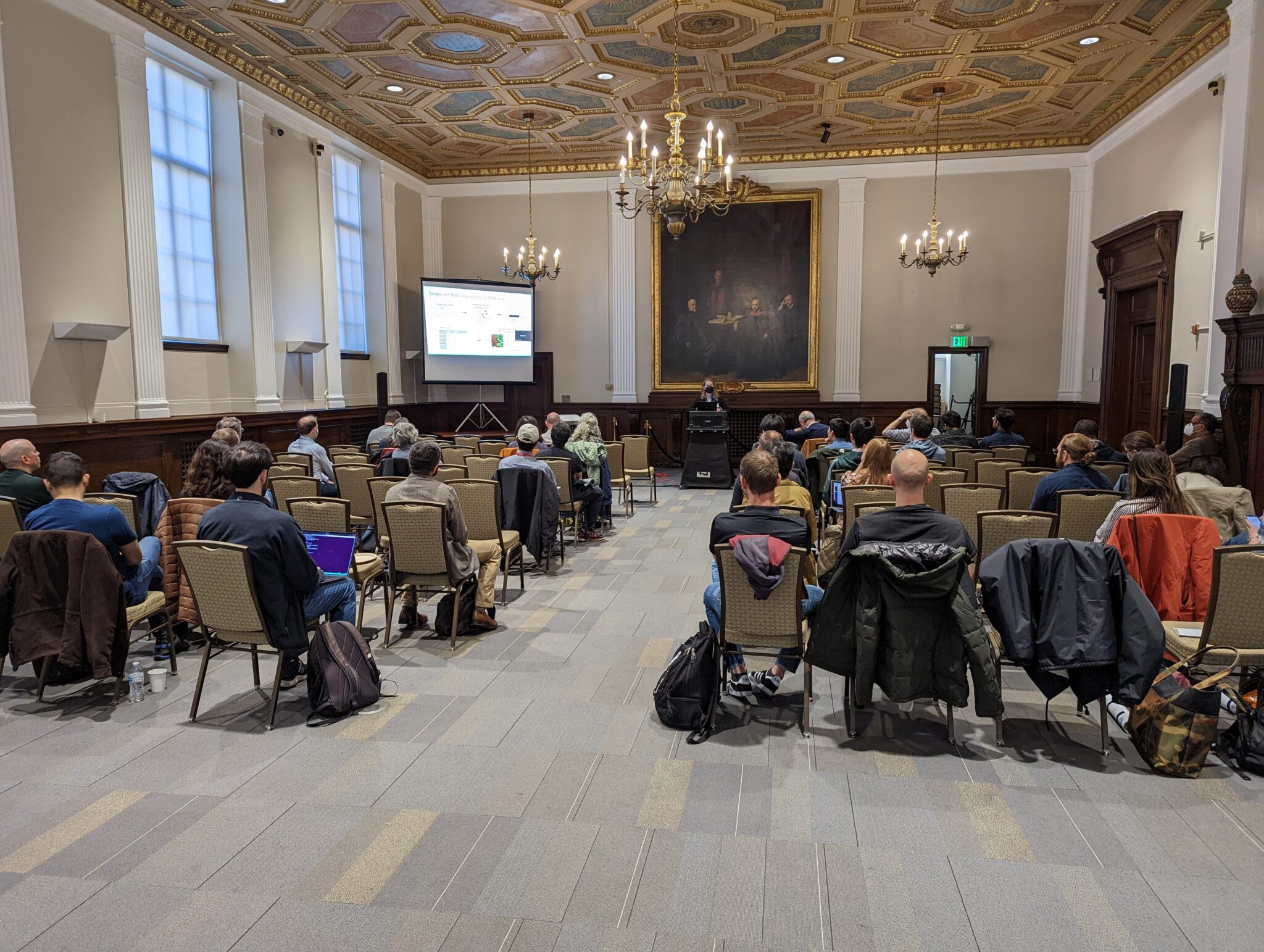 Shot of the 2022 symposium from the back of room